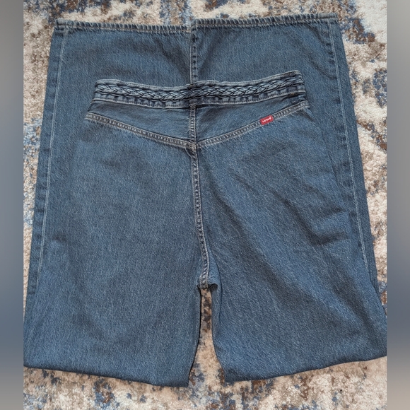 Levi’s Ribcage Wide Leg Jeans Blue High Rise - Picture 4 of 5